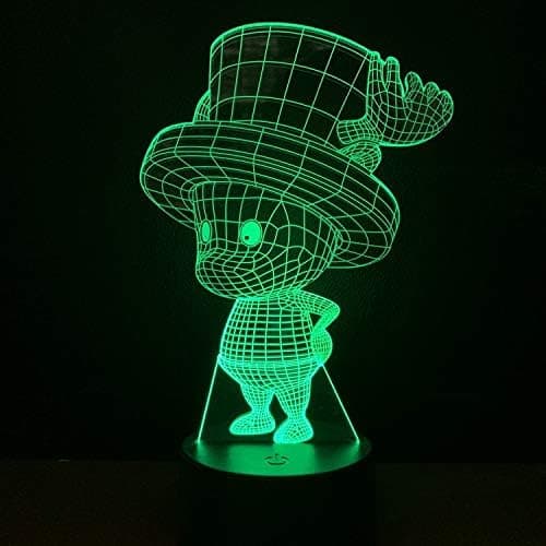 One Piece Luffy 3D Illusion Natlampe Smart Touch, RG