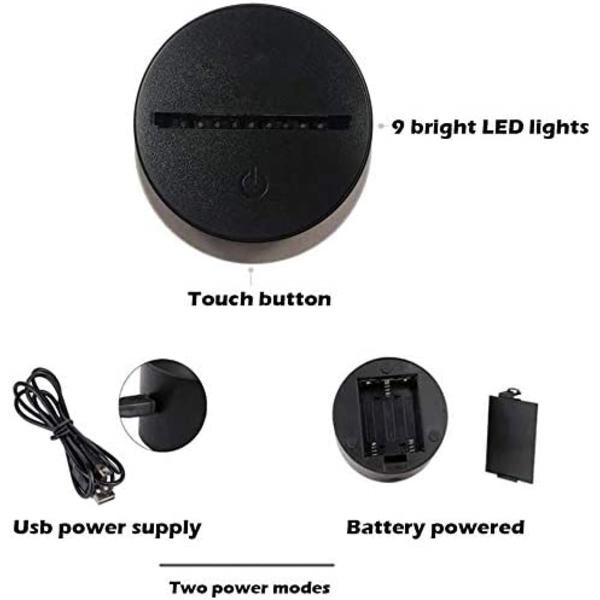Slam Dunk Spela Basketboll 3D LED-lampa 7 Färgförändring Sport 3