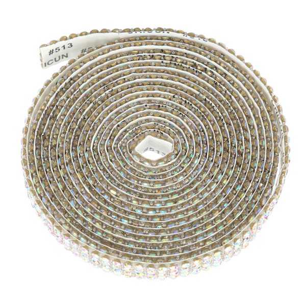 Rhinestone-nauha 4 riviä itseliimautuvia riisinauhoja, kimaltelevia bling-hartsiliuskoja kodin koristeluun, AB-väri