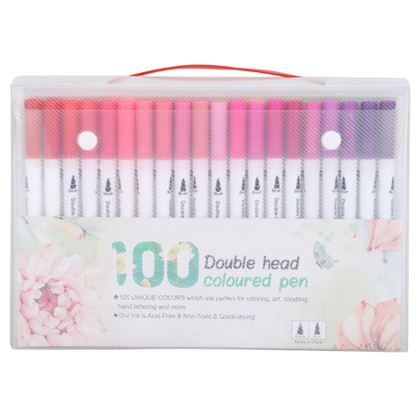 Maleri Akvarel Markører Assorterede Farver Blød FineLiner Tip Dual Pensel Kunst Tilbehør(STBG100 Farve )