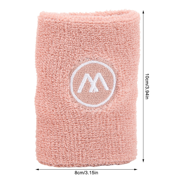 2 sett svettebånd håndleddsbånd for menn kvinner treningsstudio løping basketball sport håndleddsstøtte stropp erme Pink