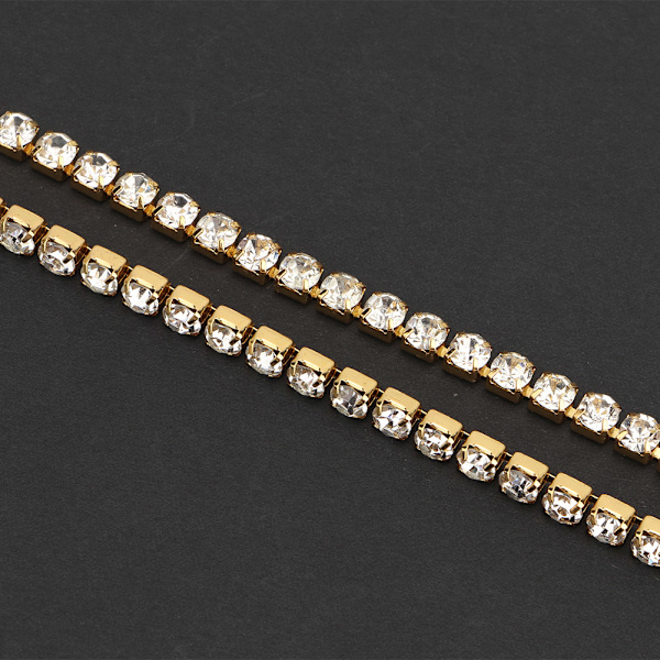 DIY Resin Diamant Krystal Rhinestone Kæde Trim Bånd Rulle Sy Håndværk Dekoration (#06)