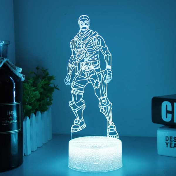 Fjernkontroll 3D Nattlys Lampe 16 Farger Endringsbar Vis