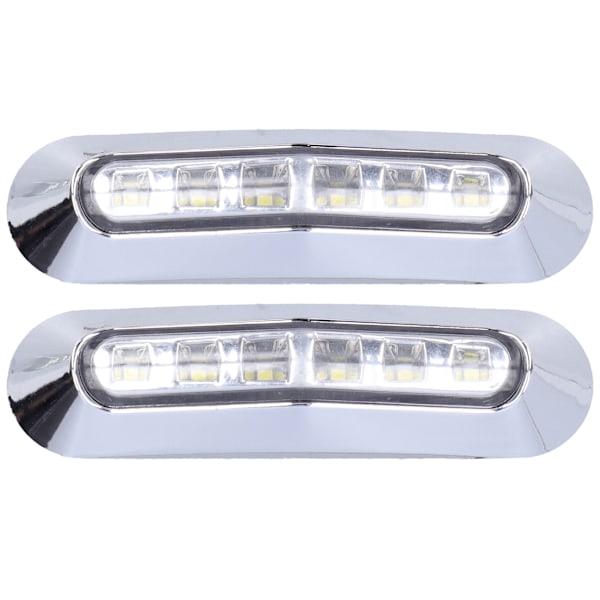 10-30V 6LED Sivu Perävalot Kirkas Indikaattorilamppu IP68 Suojaus Autoille Kuorma-autoille Perävaunuille RV:lle Valkoinen