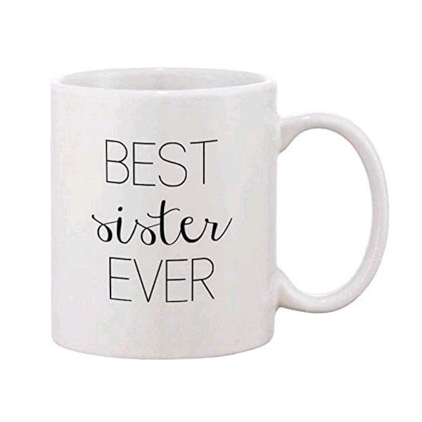 Bedste søster nogensinde kaffekrus morgenmadskrus sjov kaffekrus 11 ounce inspiration