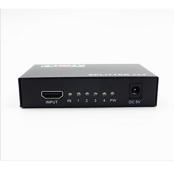 HDMI høyoppløselig splitter 1 inn 4 ut en punkt fire deler støtter 1080P 3D byttedeler