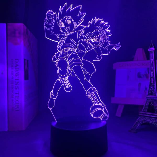 Hunter X Hunter 3D Illusions nattlampe med smart berøringskontroll, perfekt gave til hjemmedekor og barn