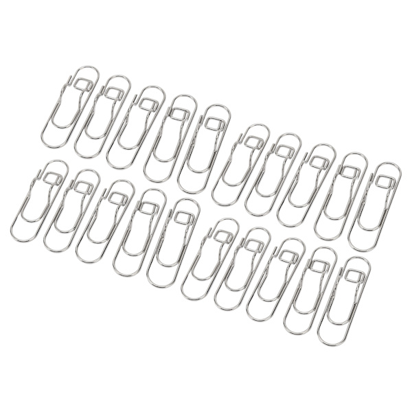 20 stk. metalpenneklips, galvaniseret, rustfri, multifunktionel penneklips, papirclips, kontorartikler til notesbøger