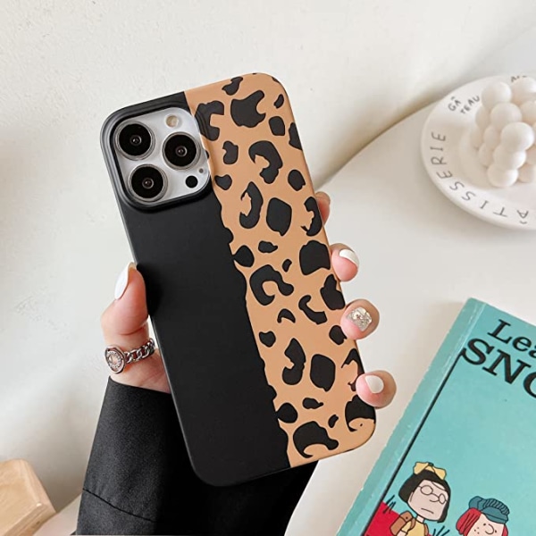 Kompatibel med iPhone 12promax case Cute, Leopard Protecti