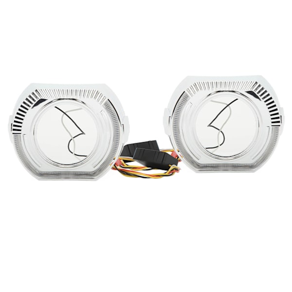 LED Angel Eyes Halo DRL Bågar 12V 5W Vänster Höger Ringöverdrag för 3 Tums Bi Xenon LED Dubbla Lins Strålkastare Vit Gul Ljus