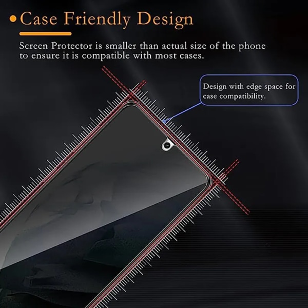 Sekretess eller HD härdat glas för Samsung Galaxy S21 Ultra Anti Spy skärmskydd