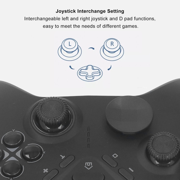 Trådlös spelkontroll Professionell ergonomisk känslig Hem USB Gamepad Joystick för Android Svart