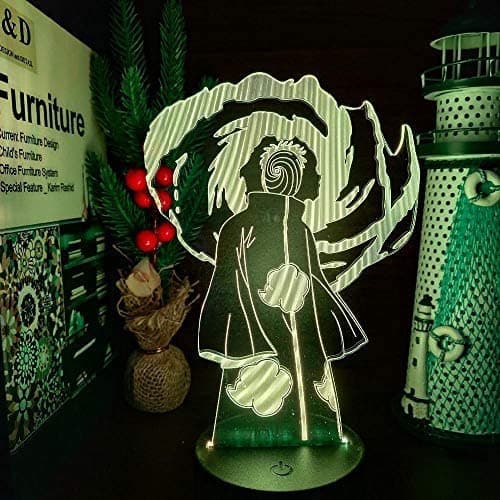 Adiqecg 3D nattljus Illusion dekor presenter jul Obito