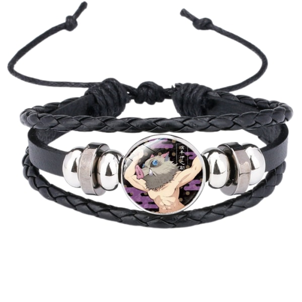 Herr Vintage Läder Armband Rep Bangle Demon S