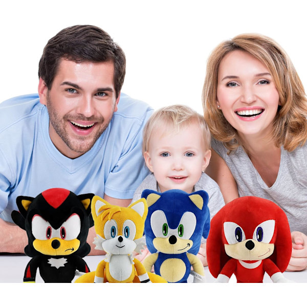 Sininen Sonic-pehmolelu, superpehmeä ja halittava täytetty eläin - Ensiluokkainen sininen Sonic the Hedgehog -pehmolelu lapsille, pojille ja tytöille - 12'' Blue