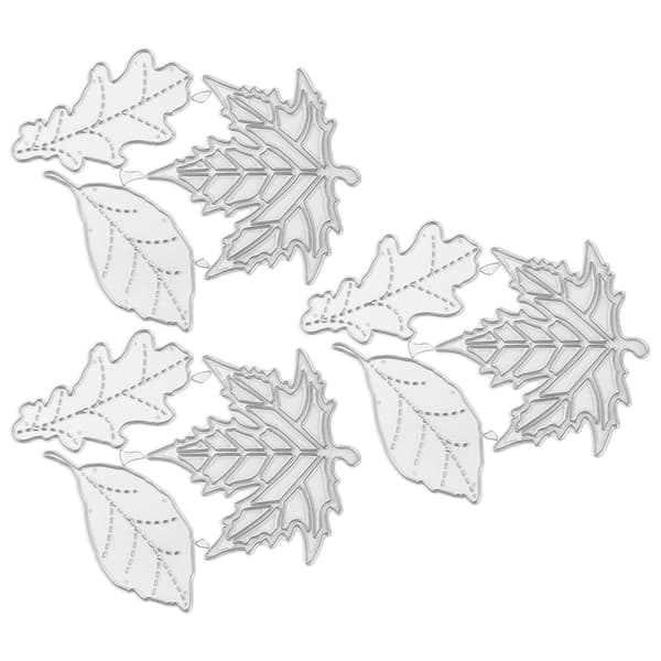 3 stk. DIY bladformet stanseform for scrapbooking, preging og karbonstål