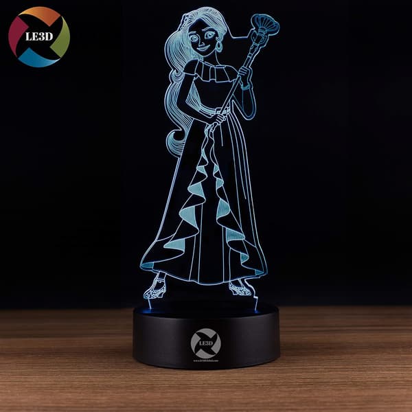 3D Optisk Illusions Natlampe - 7 LED Farveskiftende Lampe