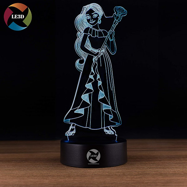 3D optisk illusionsnattlampa - 7 LED-färgförändrande lampa