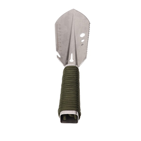 Överlevnadsspade halkfri ergonomisk stålspade överlevnadsgrävspade campingspade med nylonrep för resor vandring