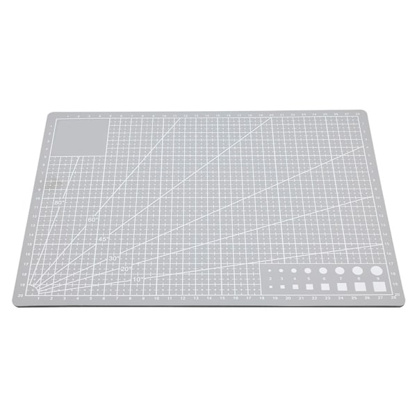 A4 rutnät PVC skärmatta Självläkande papper Läder Tyg Skärbräda (Grå)