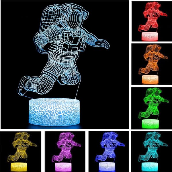 3D Optisk Illusjonslampe Tre Mønster Univers Rom Rommann