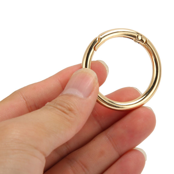 20 st fjäderöglor 1,57 tum diameter 0,2 tum tjock stark koppar säker stängning fjäderspännen för handväska smycken DIY Gold