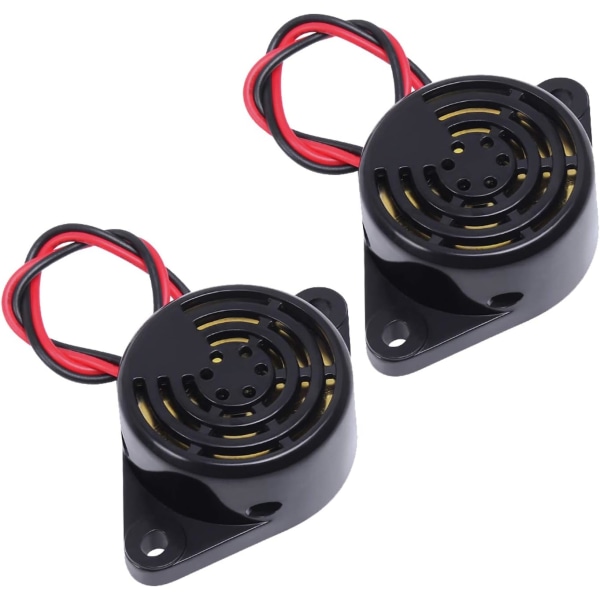 6 stk Summer Buzzer Alarm Elektronisk Pip Summer DC 3V 12V 24V Aktiv Piezo Summer 100dB Tone Alarm Ringer Kontinuerlig Lyd