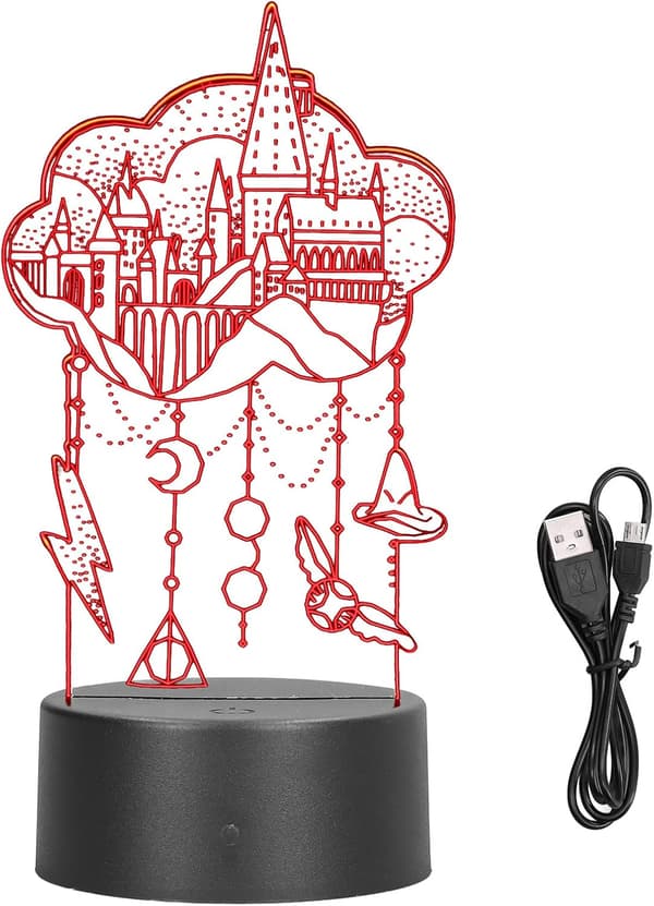 Sengelampe, Castle Eco Friendly 7 Farve 3D Natlampe US