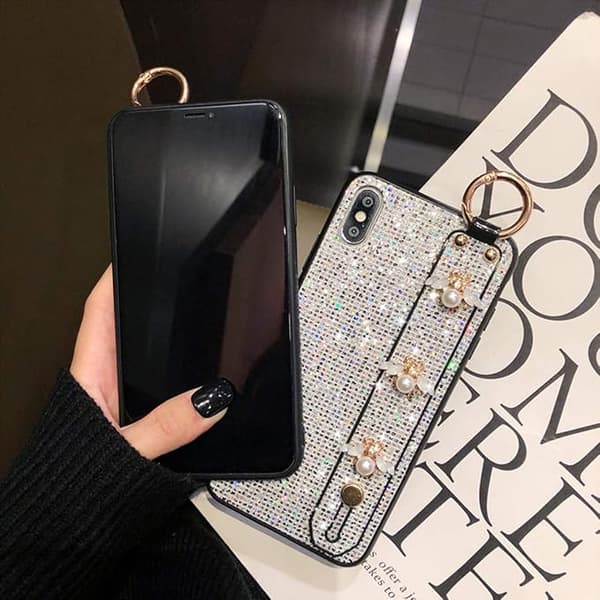 Kompatibel med iPhone 12 Pro Max Bling Stand Holder Case L