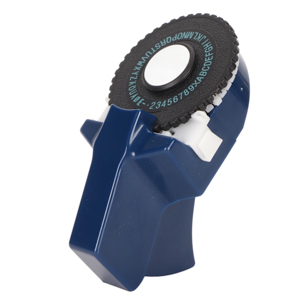 Präglingsetikettmaskin Bläckfri Enkel Användning Ergonomisk Design Bärbar Etiketttillverkning Präglingsmaskin med Band för Hantverk DIY Mörkblå