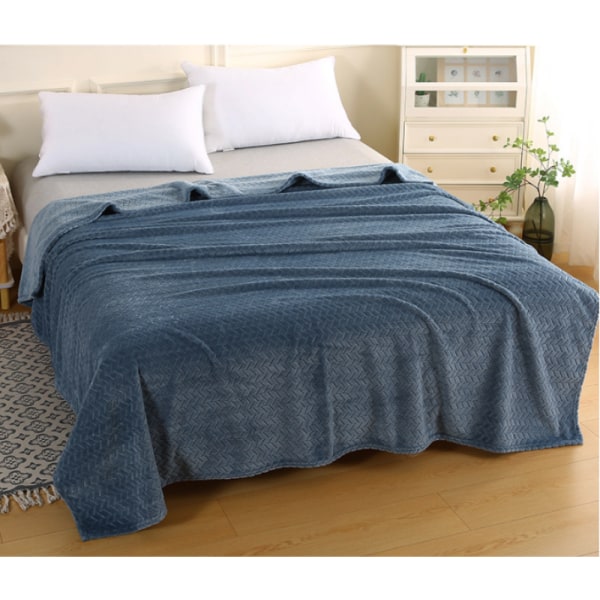 Fleecefilt för soffa, mjuk flanellfilt, lätt luddig filt för soffa säng kontor blue 70*100 CM