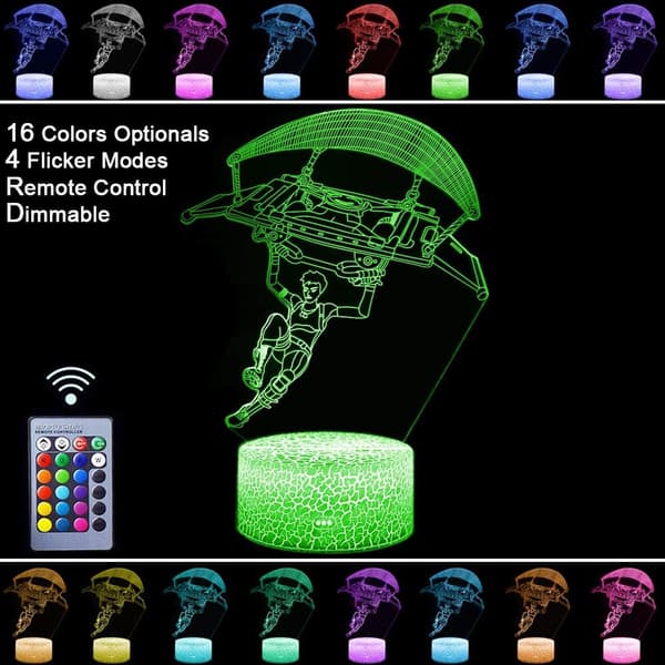Glidande nattlyslamper 3D visuell effekt LED nattlys Nyhetsgaver