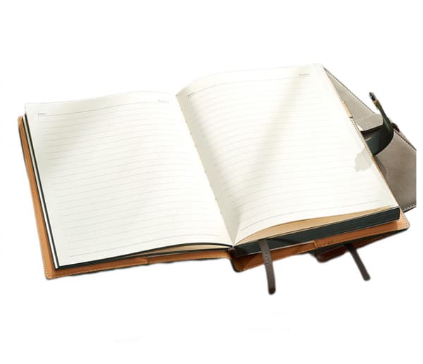 Skriveblokker A5 Notatbok Innbundet Journal Lær Diar