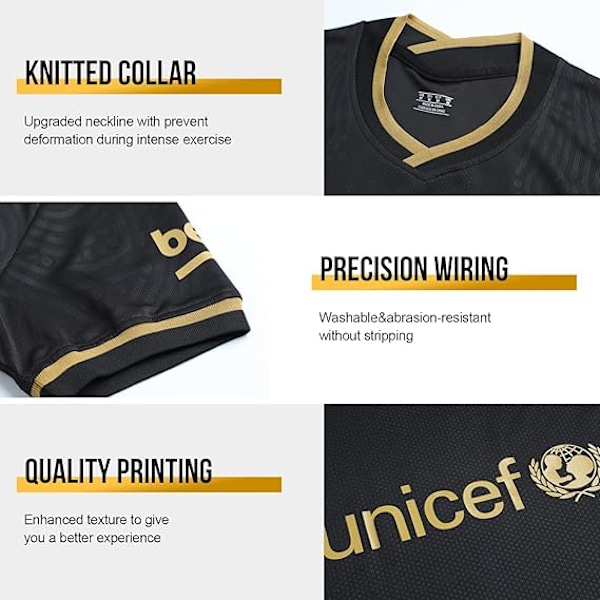 24/25 Fotbollsset för Barn Träningsdräkt Fotbollsset för Pojkar, Real Madrid NO.5 Fotbollslag Tröja Träningsdräkt Tröjor Shorts och Strumpor M