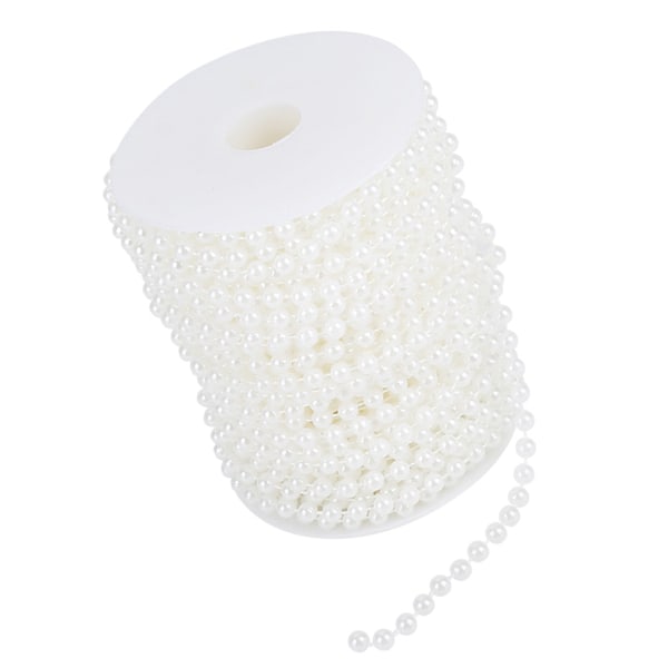 25m/rulla Hiontahelmi Langat Helmet Garland String DIY Hääkoriste 6mm(valkoinen)