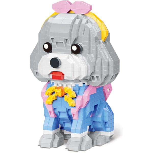 Teddy Byggeklodser, Mini Klodser Byggesæt Hund, Sød Dyre Serie Mikro Mini Byggeklodser Sæt, Hund Mikro Byggeklodser til Drenge & Piger