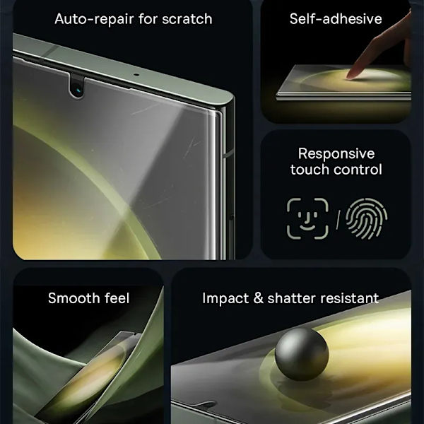 Sekretess eller HD härdat glas för Samsung Galaxy S21 Plus Anti Spy skärmskydd