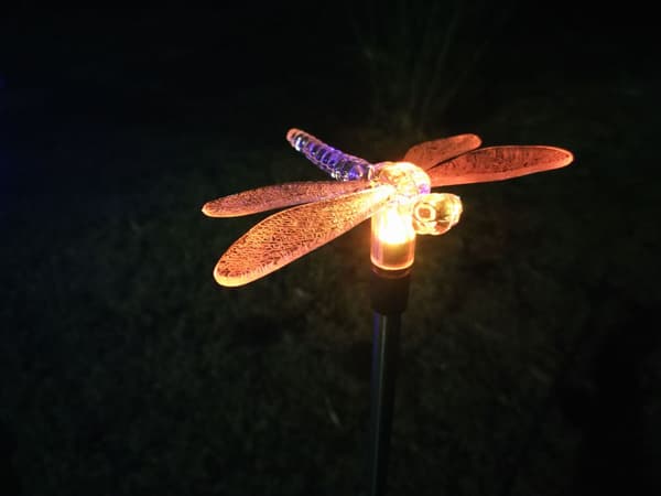 Solar havelampe med pind, udendørs, solar sommerfugl figur