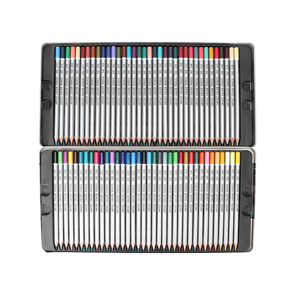 72 stk fargeblyanter med rik metning, myk antisprekk 3,3 mm refill, kunstgraffitiverktøy med jernboks