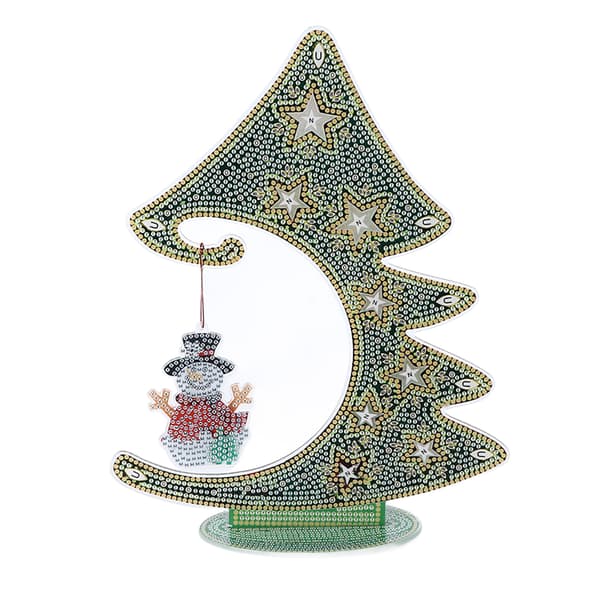 Rhinestone Maleri Ornament Farve Juletræ Form Dekoration DIY Tilbehør Kunst Sæt