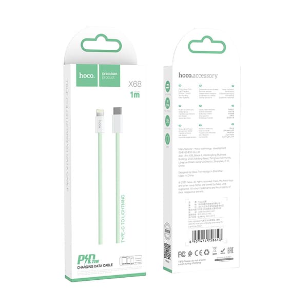hoco. X68 PD ekte farge ladekabel egnet for iPh
