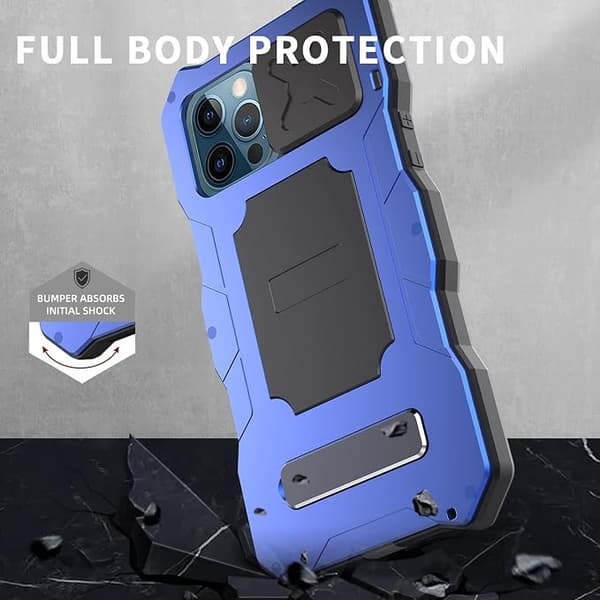 Kompatibel med iPhone 12 Pro Max Vanntett Metall Deksel, Bui