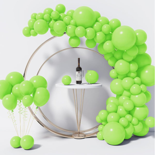 130 stk. grønne balloner i forskellige størrelser 18\" 12\" 10\" 5\" ballonbue guirlande sæt perfekt til fødselsdagsfest, dimission, babyshower, bryllup, ferie D Green