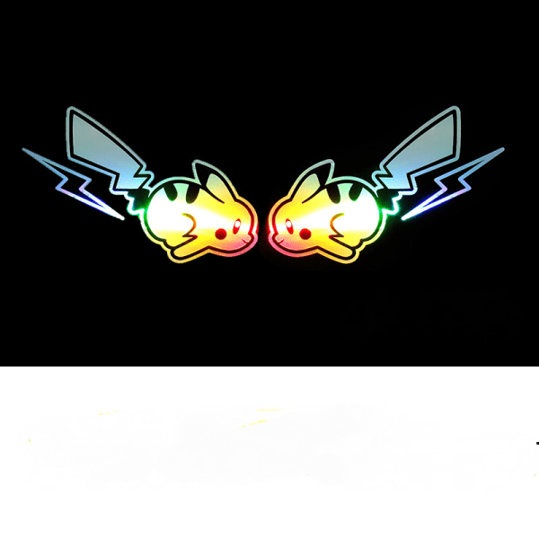 Lyn Pikachu farverige bilklistermærker tegneserie personlighed trend kropsdør trække blomster på begge sider af de bagerste glas bil klistermærker（Ny [mønstret