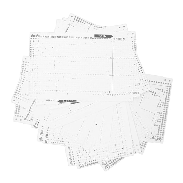 15 stk. strikkemaskine-stempelkort i forskellige stilarter - blødt og holdbart plastik strikkeblomsterkort til KH868 KH860 KH881 KH891 KH892