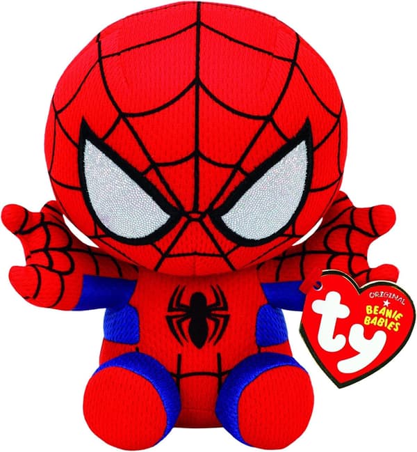 Ty Spiderman Plysch, Röd/blå, Regular