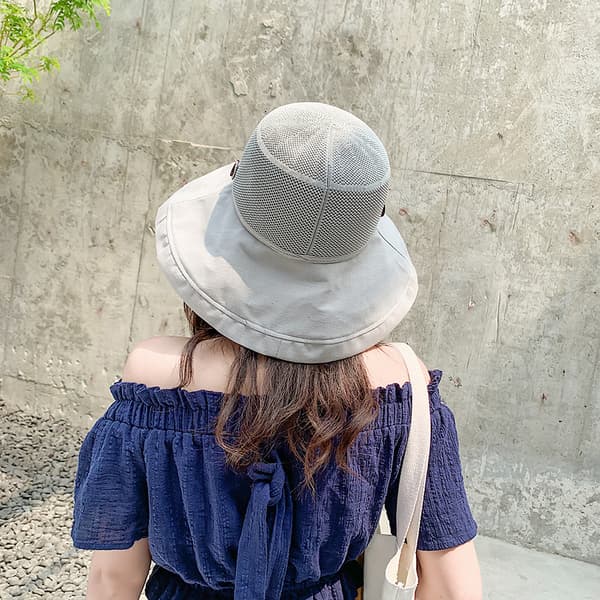Solhatter i mesh for kvinner, sommer UV-beskyttelse, bred brem, strand F E
