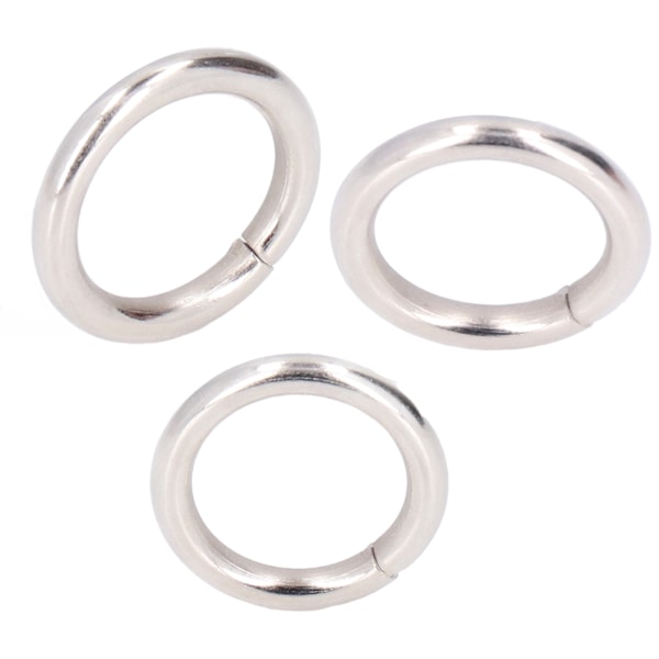 50 stk metallringer holdbare utsøkte multifunksjonelle slitesterke falmede metall O-ringer for veskeklærperler 15x3mm