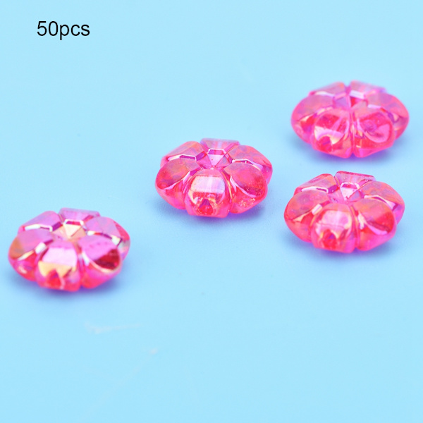 50 kpl / pussi 10 mm akryylihelmet käsin ommeltu DIY helmet vaatteiden koristelu korutarvikkeet (tyyppi A)