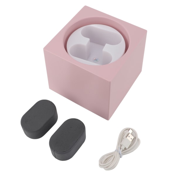 Dubbel automatisk klockuppdragare USB batteridriven 2 hastigheter justerbar tyst drift Smart klockuppdragare med LED-ljus rosa